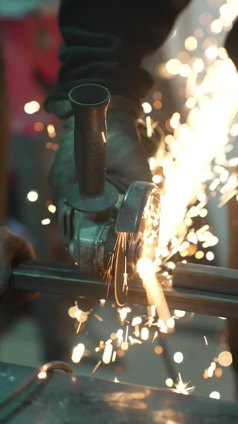Drill Press Drilling into Metal with Precision Stock Footage 308828897