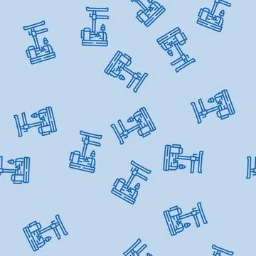 Drill press tool work line seamless pattern Stock Illustration
