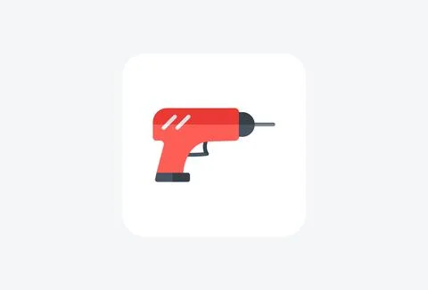 Drill, raw fully editable vector fill icon Illustrazione stock