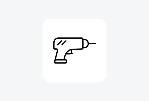 Drill, raw fully editable vector fill icon Stock Illustration