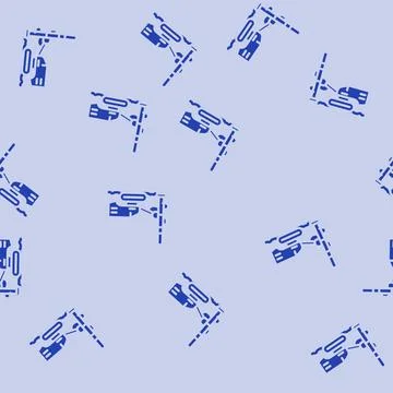 Drill rig copper production glyph vector seamless pattern Stock Illustration
