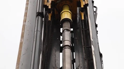 Drill rotation (drilling rig) in the open pit Stock Footage 83582757