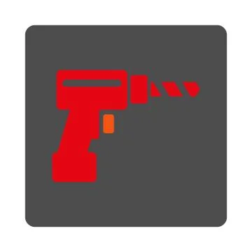 Drill Rounded Square Button Stock Illustration