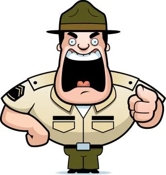 Drill Sergeant Stock Illustration