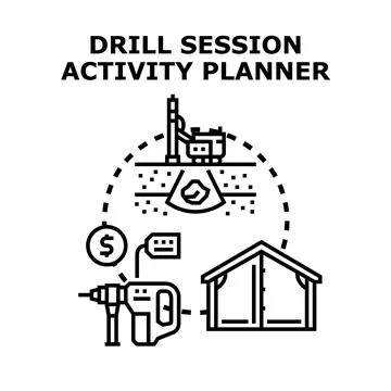 Drill session activity planner concept illustration Stock Illustration