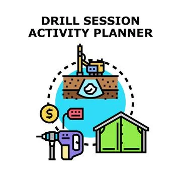 Drill session activity planner concept illustration Stock Illustration