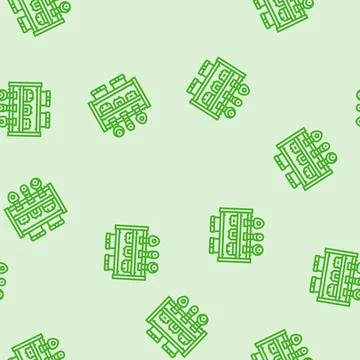 Drill shelf garage tool line seamless pattern Stock Illustration