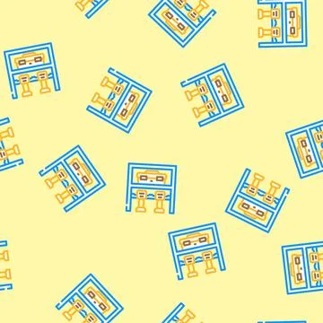 Drill shelf garage tool vector seamless pattern Illustrazione stock