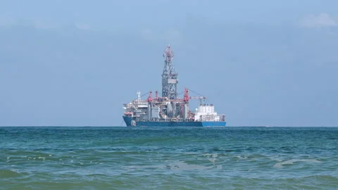 Drill Ship Stock Footage 146186161