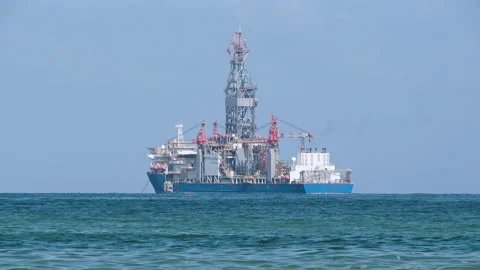 Drill Ship Stock Footage 146187049