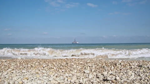 Drill Ship Stock Footage 146192563