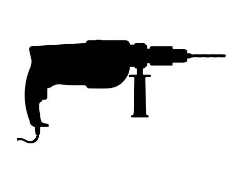 Drill silhouette vector art Stock Illustration
