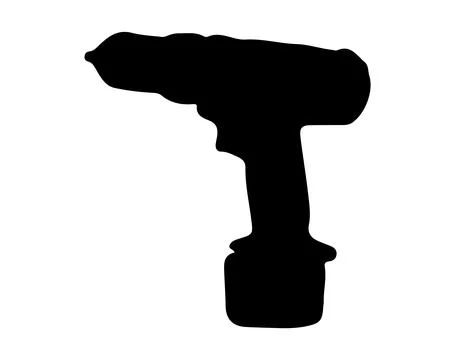 Drill silhouette vector art Stock Illustration