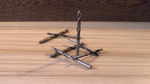 Drill on the table Stock Footage 76743687