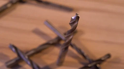 Drill on the table Stock Footage 76743717
