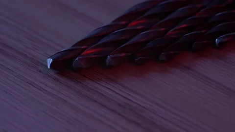 Drill on the table Stock Footage 76743726