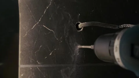 Drill tool. Electric drill with bit perforator, carpentry construction worker Stock Footage 246927329