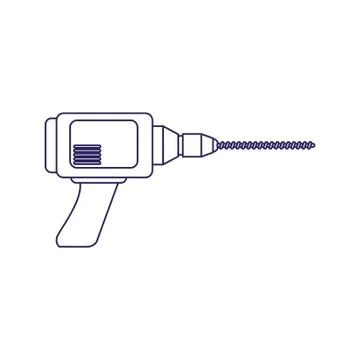 Drill tool icon, flat design Stock Illustration