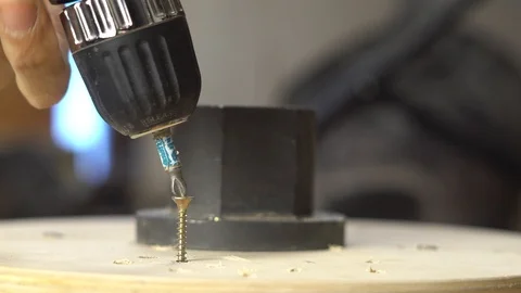 The drill turns the screws Stock Footage 85723675