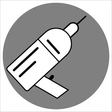 Drill vector color line icon. Vector illustration Stock Illustration