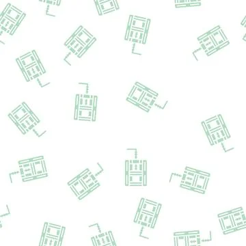 Drill vice glyph seamless pattern Stock Illustration
