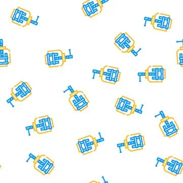Drill vice vector seamless pattern Stock Illustration