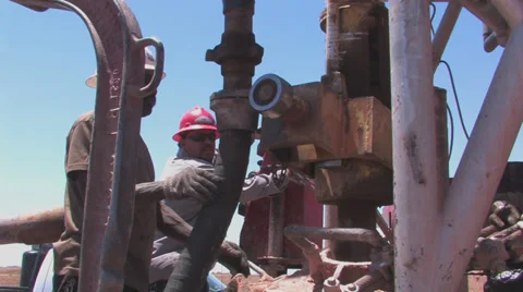 Drill for water in Texas 4 Stock Footage 27424825