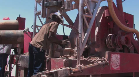 Drill for water in Texas 6 Stock Footage 27428712