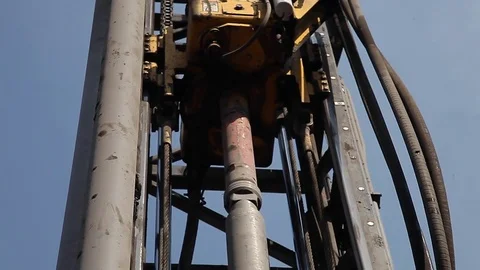 Drill work close-up in the open pit Stock Footage 83579639