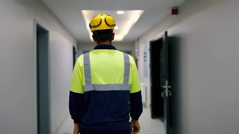 Drill Worker Working in Gold Mine walking back to his office Stock Footage 241735308