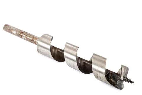 Drill working on white background. Stock Photos