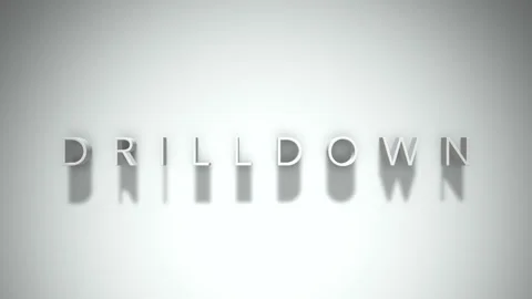 Drilldown 3D title animation with shadows on a white background Stock Footage 297516781