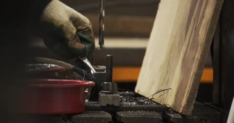 Drilling and milling CNC in workshop. Professional skilled metal work factory Stock Footage 167976940