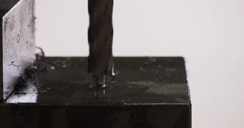 Drilling and milling CNC in workshop. Professional skilled metal work factory Stock Footage 188571180