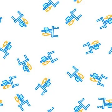 Drilling and slotting machine vector seamless pattern 스톡 일러스트