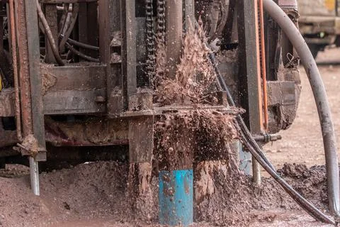 Drilling artesian wells Stock Photos