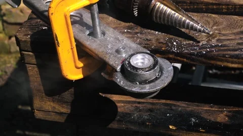 Drilling bearing seats with Stock Footage 334050955