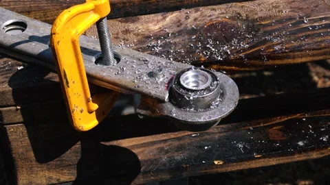 Drilling bearing seats with Stock Footage 334051071