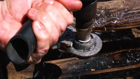 Drilling bearing seats with Stock Footage 334051079