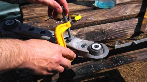 Drilling bearing seats with Stock Footage 334051265