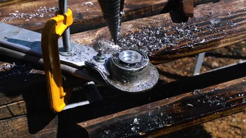 Drilling bearing seats with Stock-Footage 334051367