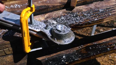 Drilling bearing seats with Stock-Footage 334051448
