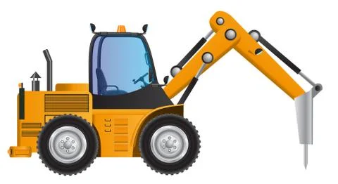 Drilling car machine model vector design Stock Illustration