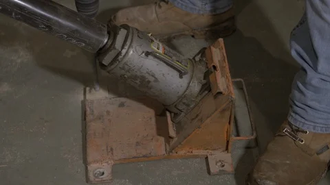 Drilling Concrete Floor Stock-Footage 100611508