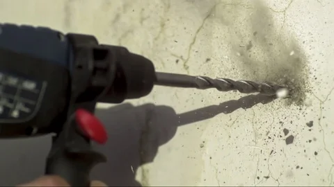 Drilling concrete wall Stock Footage 81565173