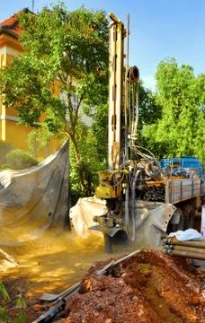 Drilling construction Foto stock