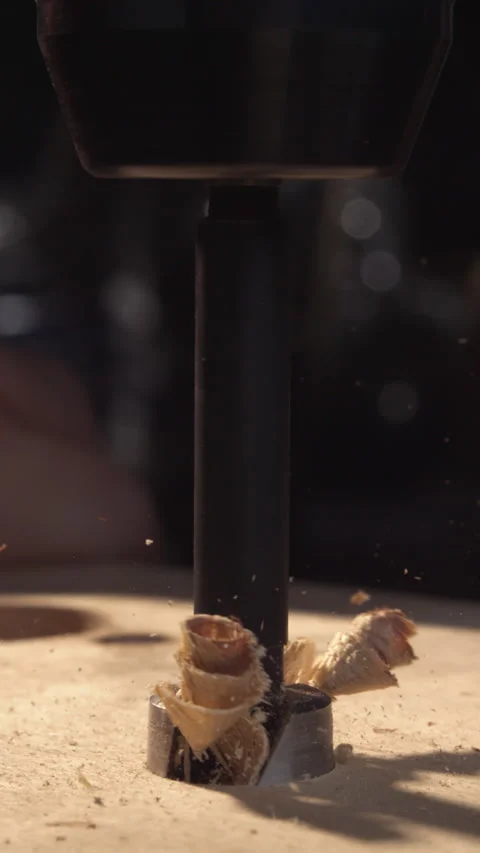 Drilling Delight: Vertical 4K Slow-Mo Clip Stock Footage 268808836