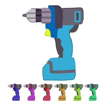 Drilling drill vector cartoon graphic Stock Illustration