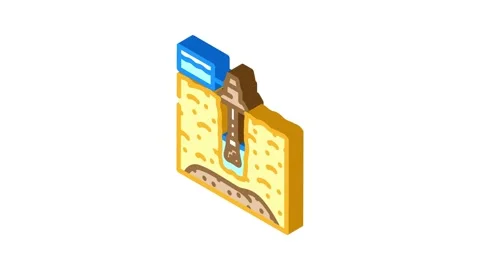 Drilling fluids isometric icon animation Stock Footage 327282601