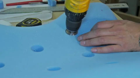 Drilling Foam, Close Up Stock Footage 40333290